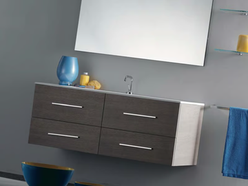 THAIS 12 - Single wall-mounted vanity unit with drawers by LASA IDEA - view 2